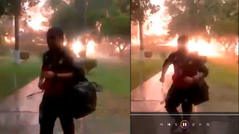 cae rayo en CREA Tijuana