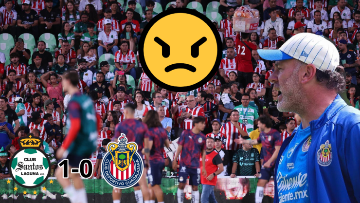 Gabriel Milito los puso ante Santos, jugaron mal y aficionados de Chivas explotaron