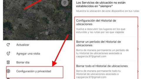 Ubicación actual en Google Maps: Cómo desactivar y eliminar historial
