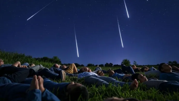 (Imagen generada con inteligencia artificial) La lluvia de estrellas Líridas en 2025