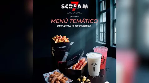 ¿Qué incluye el menú de Scream 7?