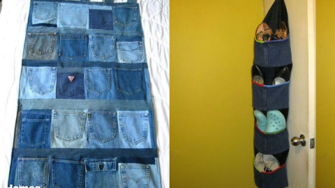 zapatera con ropa vieja