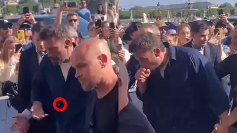 VIDEO ¿Se le cae el diente a Ben Affleck durante su luna de miel