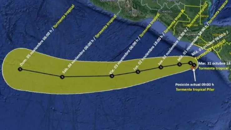 Tormenta tropical Pilar_ ¿Qué estados resultarán afectados?