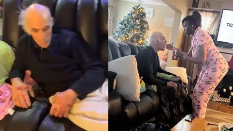 VIDEO_ Salvó a anciano de morir congelado, lo calentó con la secadora