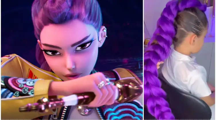 trenza de rumi de kpop demon hunters