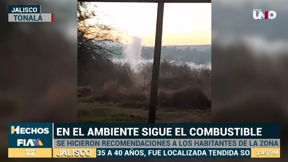 Aún permanece el olor a gasolina tras la fuga de combustible en Tololotlán