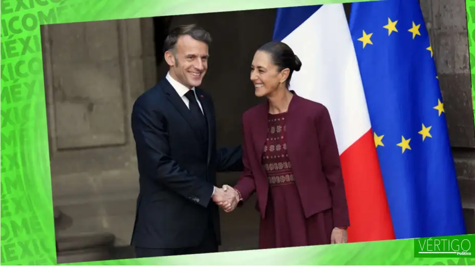Emmanuel Macron y Claudia Sheinbaum.