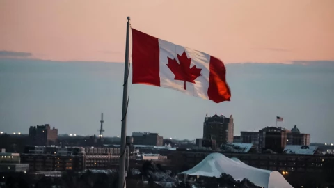 bandera de Canadá.