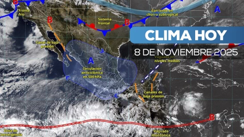 Clima en México 8 de noviembre 2025