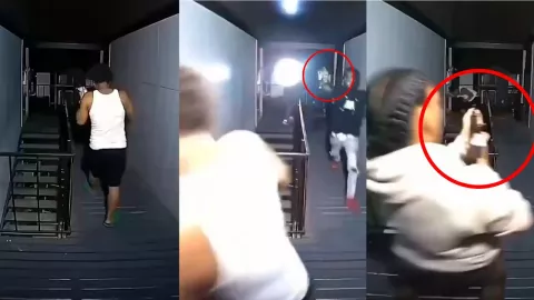 Hombre es salvado de un asalto por su novia con una metralleta