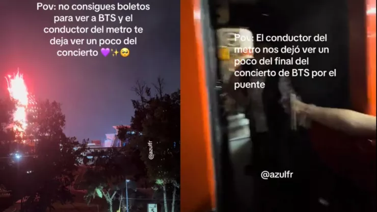 Chófer del Metro CDMX detiene marcha por concierto de BTS; dejó que fans vieran un poco del show