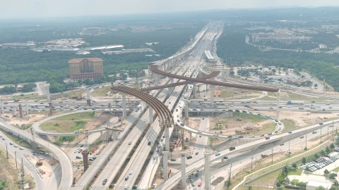 Obras en la carretera I-10 de Texas