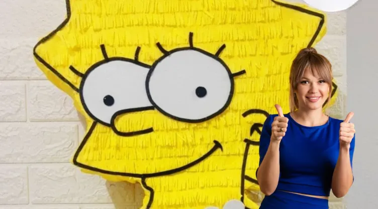 3 diseños de piñatas inspirados en Lisa Simpson, ideal para cumpleaños infantiles