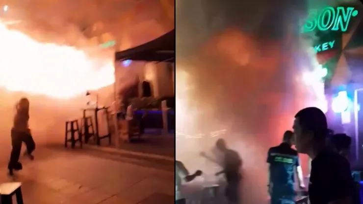 VIDEO: Captan momentos de pánico entre clientes tras incendio dentro de bar en Bangkok; 27 fallecieron