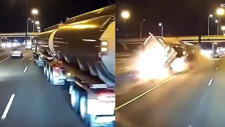 Ppipa choca y explota en carretera