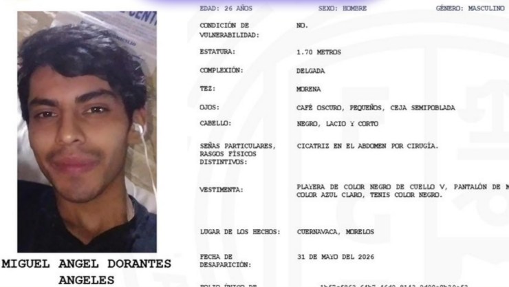 Reportan la desaparición de joven de 26 años en Cuernavaca.