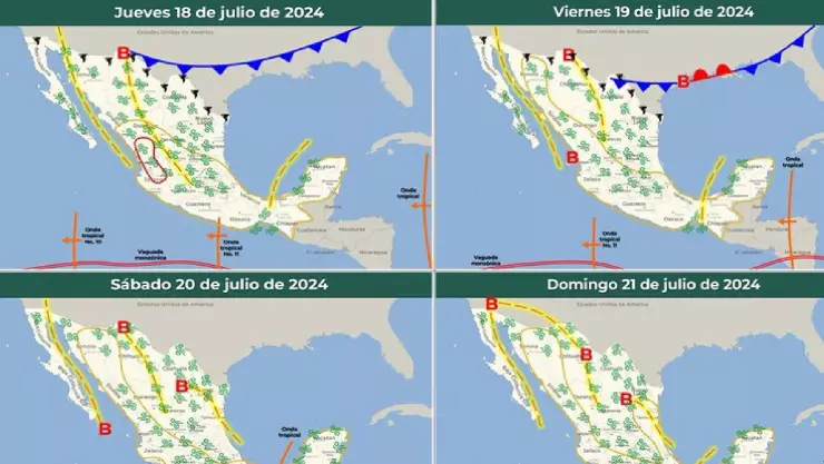 Prevén más LLUVIAS como parte del cima hoy en Yucatán jueves 18 de julio de 2024