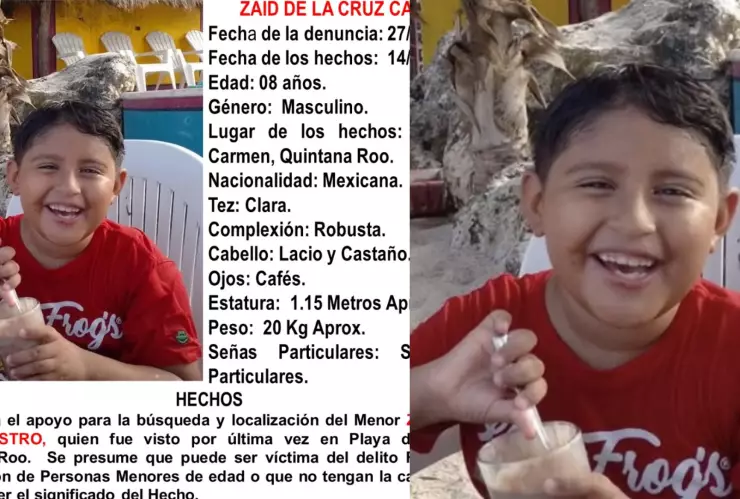 Alerta AMBER en Playa del Carmen: Tras más de 2 meses desaparecido, sigue la búsqueda de Zaid de la Cruz Castro