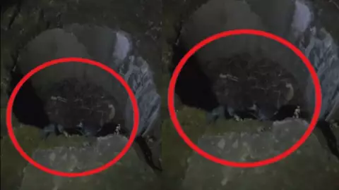 Graban video del diablo saliendo de la tierra