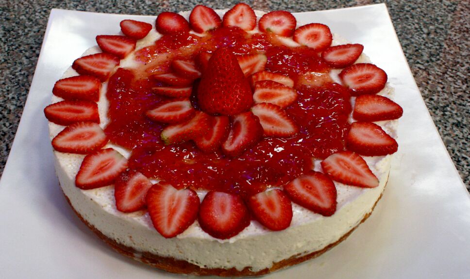 pastel de queso, que hay de comer