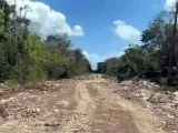 Denuncian reinicio de obras en libramiento de Tulum.