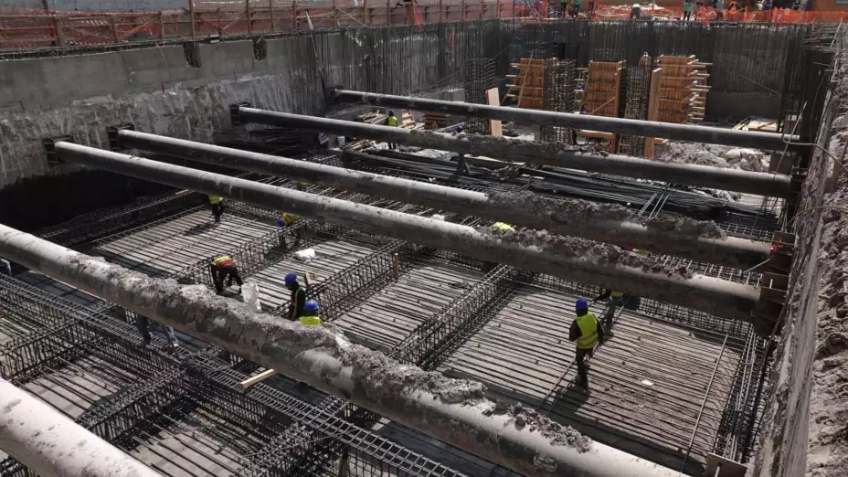 Trabajos de construcción en la Subestación Delicias -9.