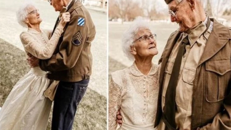 Abuelita usa vestido de novia 70 años después
