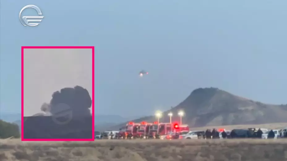 Impactantes imágenes: se estrella avión de carga militar turco tras despegar de Azerbaiyán