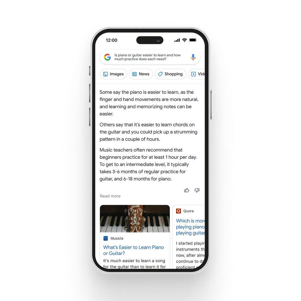 Así se verá “Bard”, el nuevo servicio de inteligencia artificial de Google en los dispositivos móviles