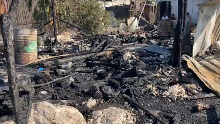 Se incendiaron 3 humildes viviendas de fraccionamiento flamboyanes en Yucatán