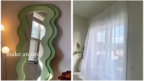 espejos frente al espejo ventana cortinas