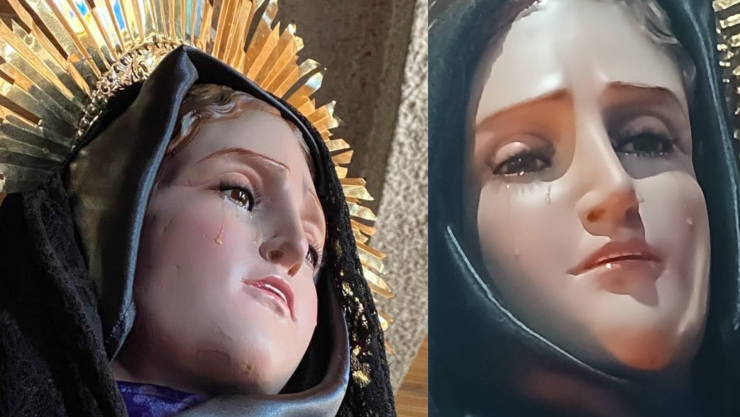 Virgen de Dolores llora