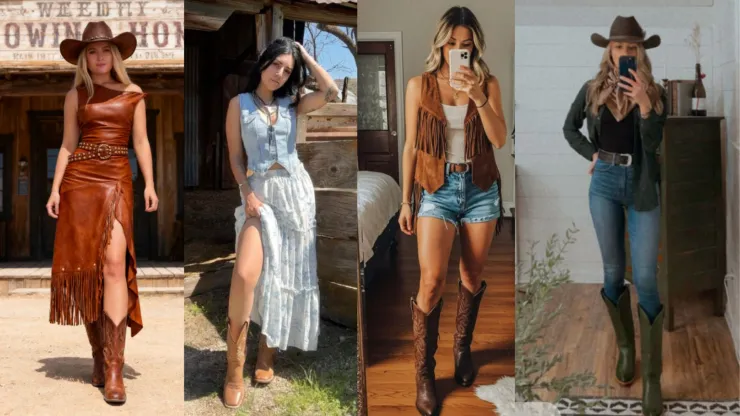 como combinar las botas vaqueras outfits