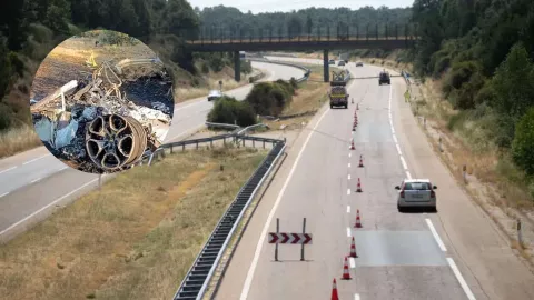 Revelan las primeras imágenes del auto de Diogo Jota luego del accidente en España (VIDEO)