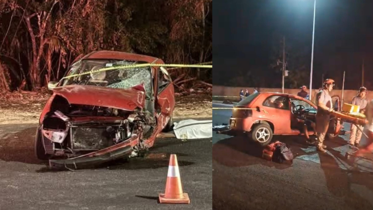 ¡Mortal accidente en la carretera de Tulum! Conductor de auto choca contra un tráiler