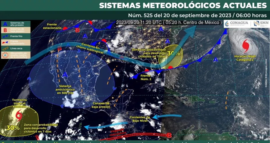 Clima hoy Lluvias, descargas eléctricas y altas temperaturas se presentan en México.jpg