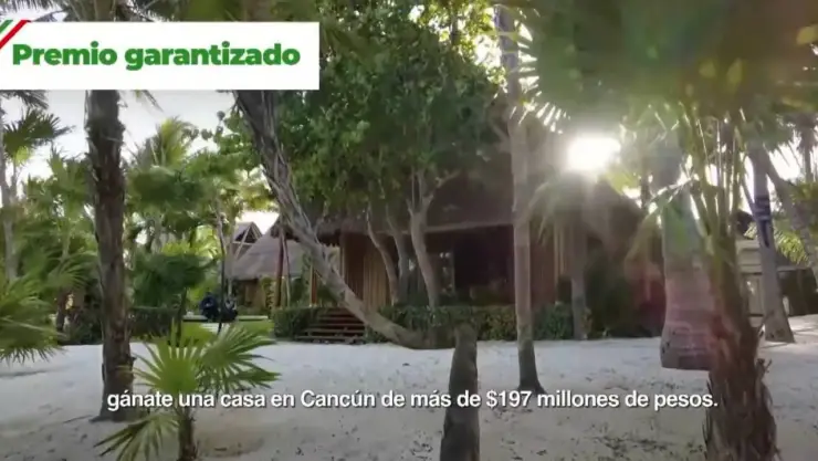 AMLO y la Lotería Nacional rifarán la casa de descanso presidencial en Cancún; esto debes saber