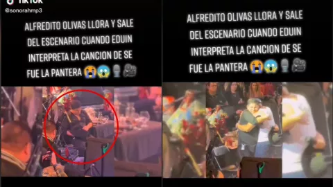 Eduin Caz hace llorar a Alfredo Olivas en pleno concierto