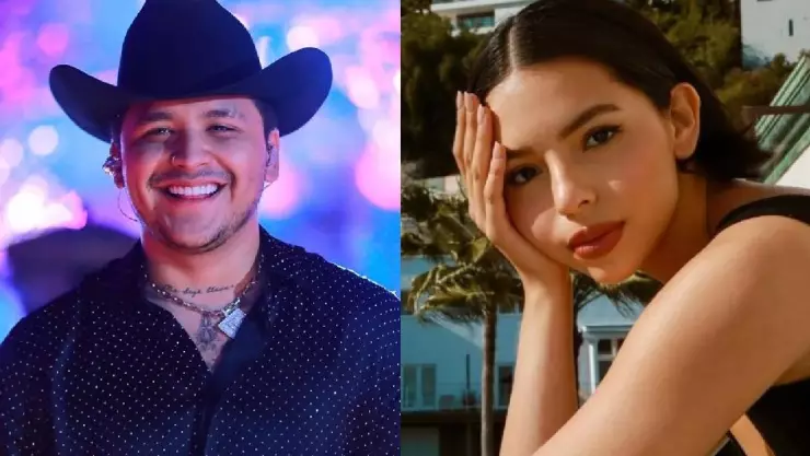 Beso de Christian Nodal y Ángela Aguilar