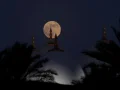 Una Luna de sangre domina el cielo en buena parte del mundo el viernes