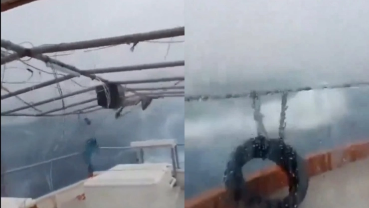 Pescadores se enfrentan al poder del Huracán Milton en Yucatán