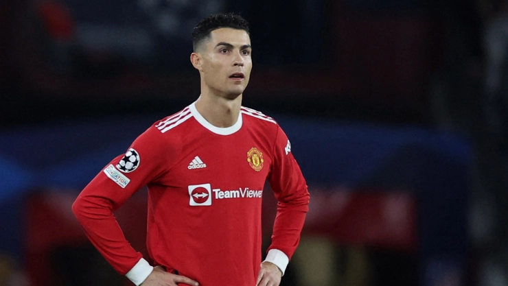Cristiano Ronaldo en la derrota del Manchester United