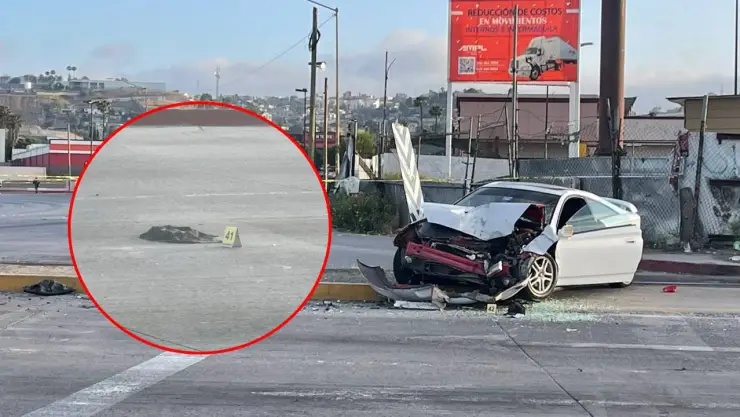 Persecución termina en choque en Tijuana