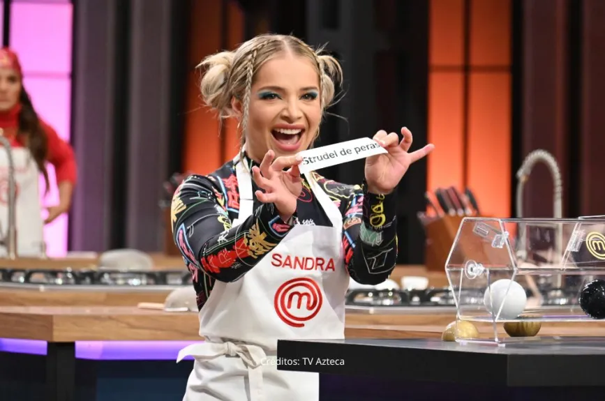 Sandra preparó strudel de pera