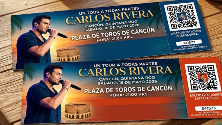 Carlos Rivera en Cancún 2026: ¿Cuándo es y cuánto cuestan los boletos para su concierto?