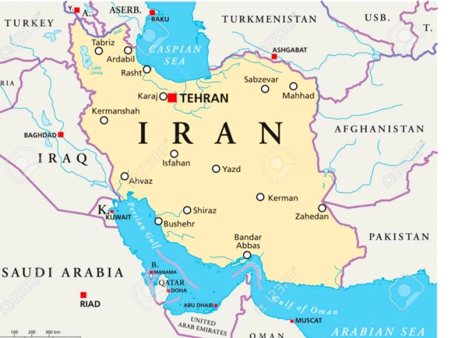 Mapa de Irán