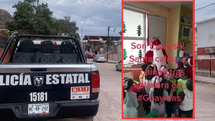 Santa Claus llega para calmar a niños