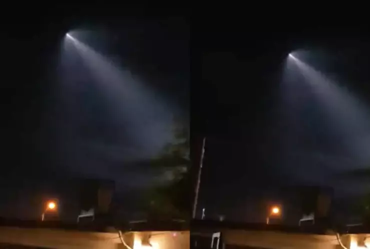 luz en cielo de Mexicali