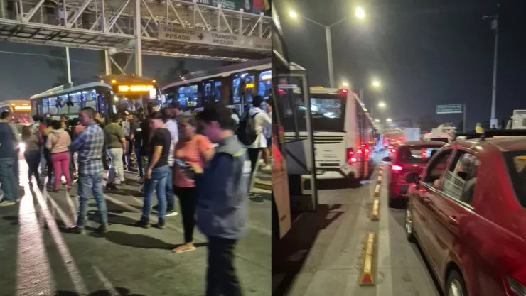 ¡No hay paso! CIERRAN Periférico Sur a la altura de Santa María Tequepexpan